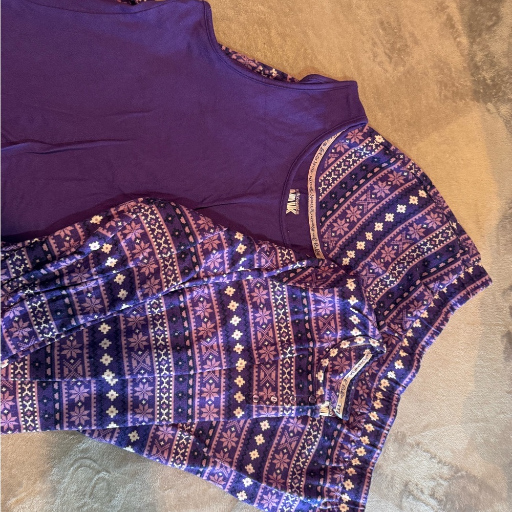 Muk Luks Hacci knit novelty pajamas. 3 piece set size 1X